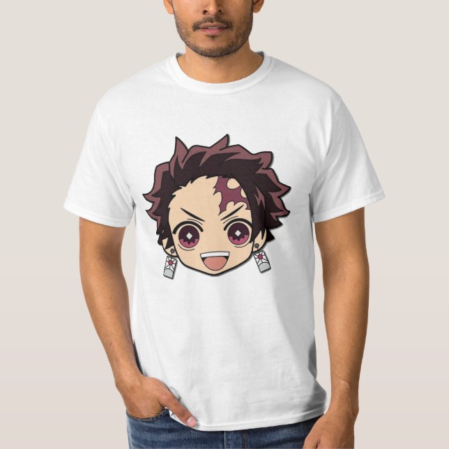 Tanjiro kamado face happy T-Shirt (Front)