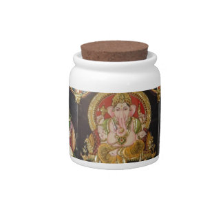 TANJORE PAINTING ASHTALAKSHMI SOUTH INDIA CANDY JAR