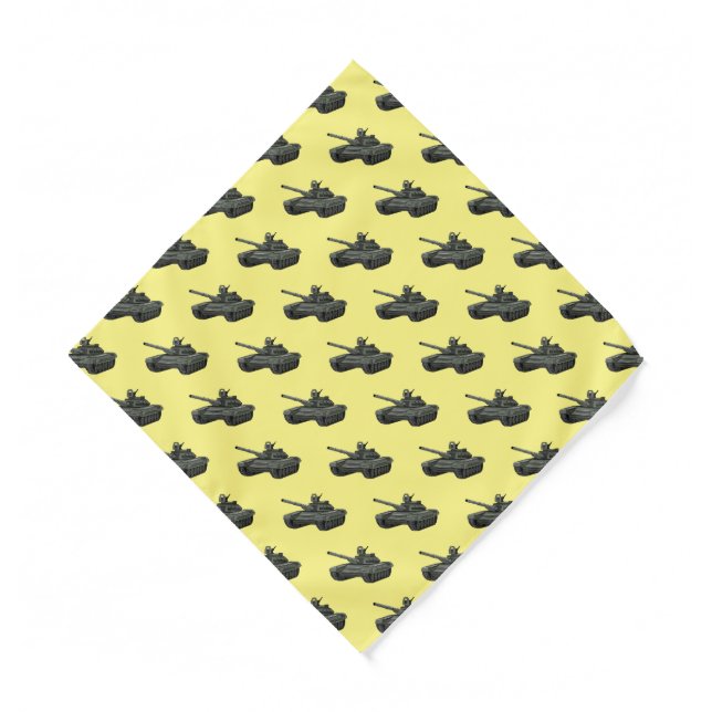 Tank cartoon illustration bandana (Front)