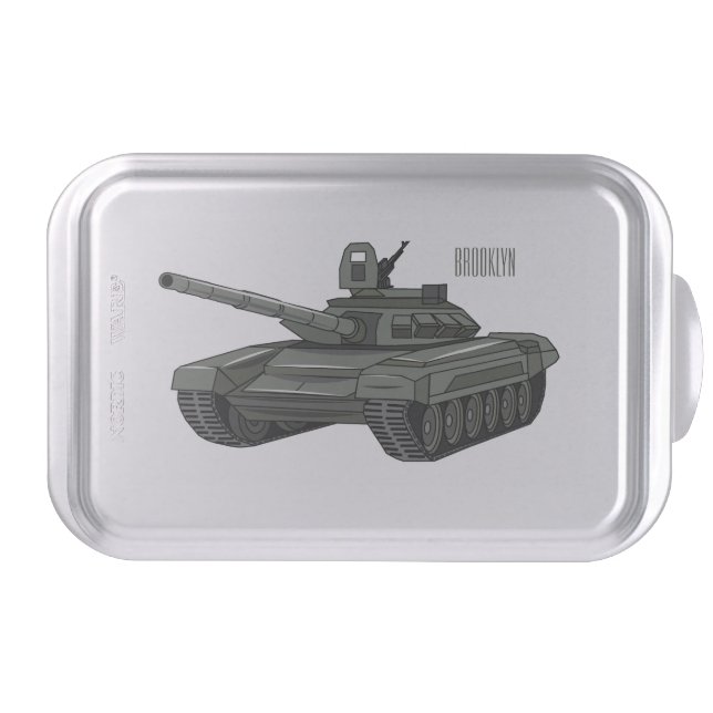 Tank cartoon illustration cake pan (Front)