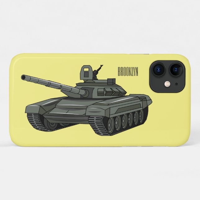 Tank cartoon illustration Case-Mate iPhone case (Back (Horizontal))