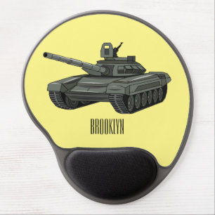 Tank cartoon illustration gel mouse pad