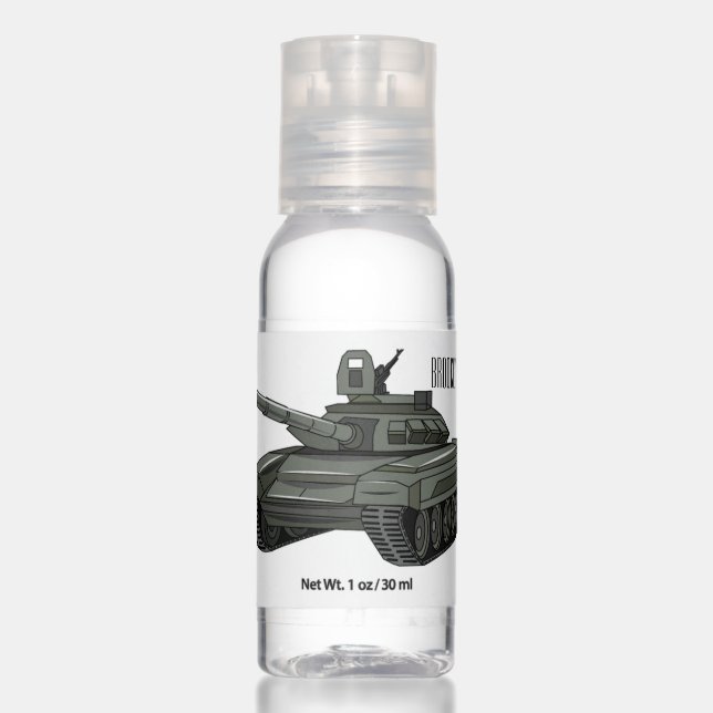 Tank cartoon illustration hand sanitizer (Front)
