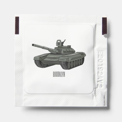 Tank cartoon illustration hand sanitizer packet