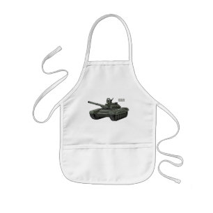 Tank cartoon illustration kids' apron