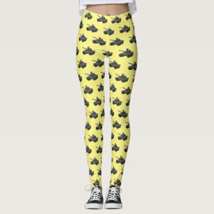 Tank cartoon illustration leggings