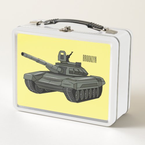 Tank cartoon illustration metal lunch box