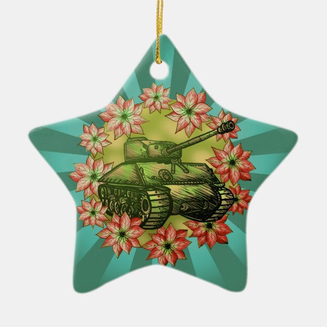 Tank Christmas custom ornaments (Front)