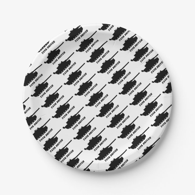 . tank driver paper plates (Front)