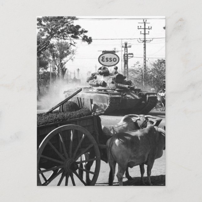 Tank from 1st Bn., 69th Armor, 25th Inf. Div., mov Postcard (Front)