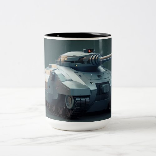 Tank from an alternate reality Two_Tone coffee mug