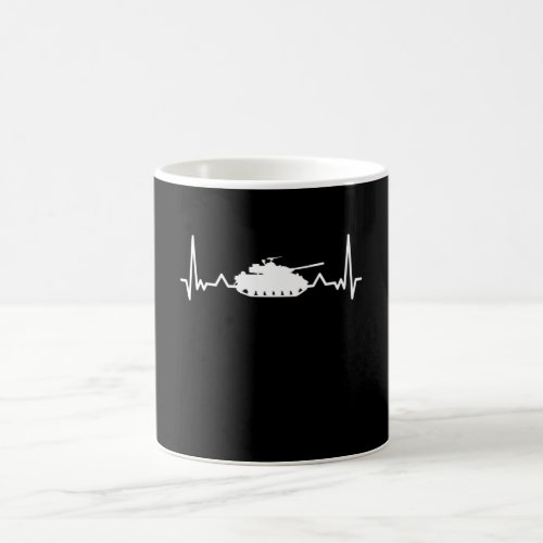 Tank Heartbeat Military Vehicle Gift Coffee Mug