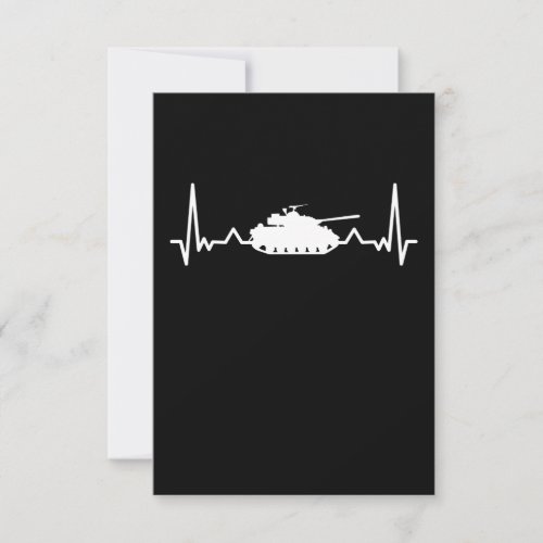Tank Heartbeat Military Vehicle Gift Thank You Card
