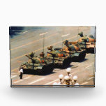 Tank Man Painting Acrylic Cube Award<br><div class="desc">Tank Man (AKA The Unknown Rebel) was the anonymous hero who was seen during the protests at Beijing's Tienanmen Square on June 5, 1989 stopping Chinese T59 tanks as they rolled down Chang'an Avenue. No one knows what happened to Tank Man. Many think he was dragged off by Chinese secret...</div>