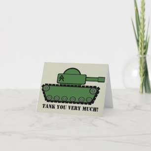Tank Party Thank You Card