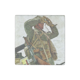 Tank Patrol Stone Magnet