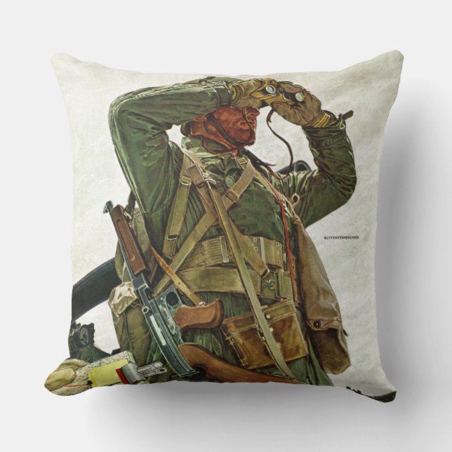 Tank Patrol Throw Pillow (Front)