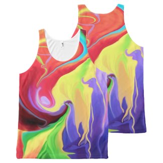 Tank top-Abstract art, happy colors designed