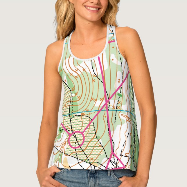 Tank Top for women - Orienteering course (Front)