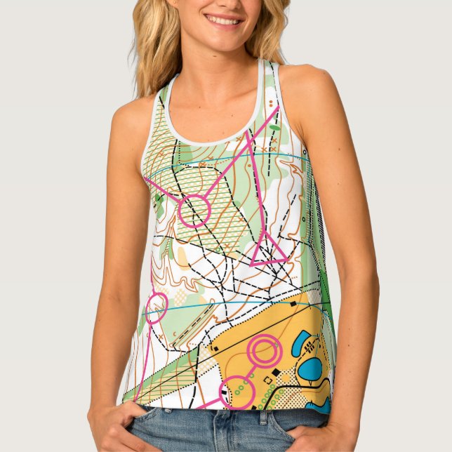 Tank Top for women - Orienteering map (Front)