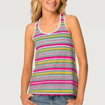 Tank Top (Pink-White)