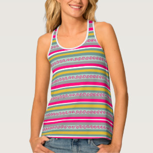 Tank Top (Pink-White)