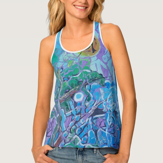 Tank top: Tree nimphs by the waterfall (Front)