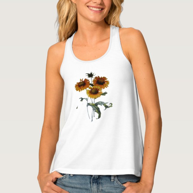 TANK TOP VEST WOMEN'S FLOWER DESIGN (Front)