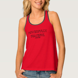 TANK TOP vest womens Powerfully Peacful DESIGN
