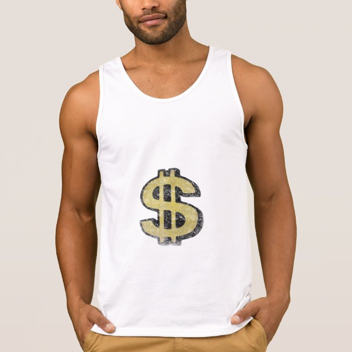 Tank Top with Big Yellow Dollar Sign