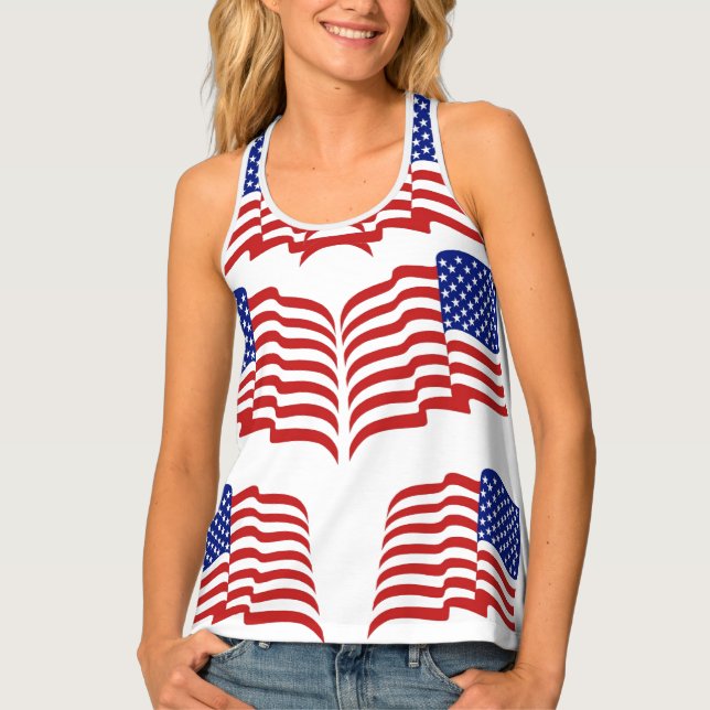 Tank Top - Womans Patriotic (Front)