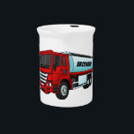 Tanker truck fuel transport cartoon illustration beverage pitcher<br><div class="desc">For fans of fuel trucks! This truck is drawn in fun cartoon illustration style.</div>