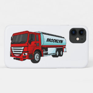 Tanker truck fuel transport cartoon illustration iPhone 11 case