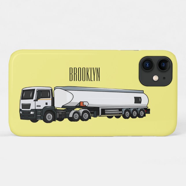 Tanker truck fuel transport cartoon illustration Case-Mate iPhone case (Back (Horizontal))