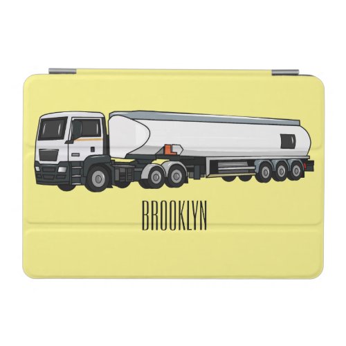 Tanker truck fuel transport cartoon illustration iPad mini cover