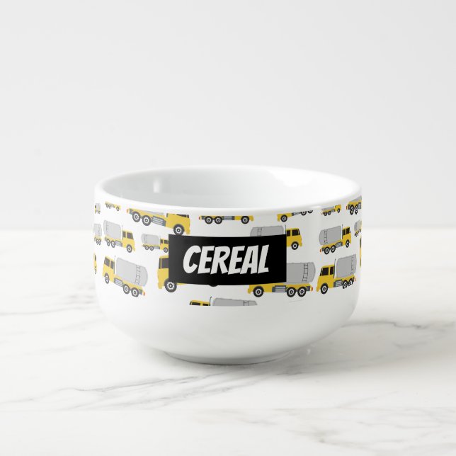 Tanker Truck Transportation Trucks Cereal Bowl Mug (Front)