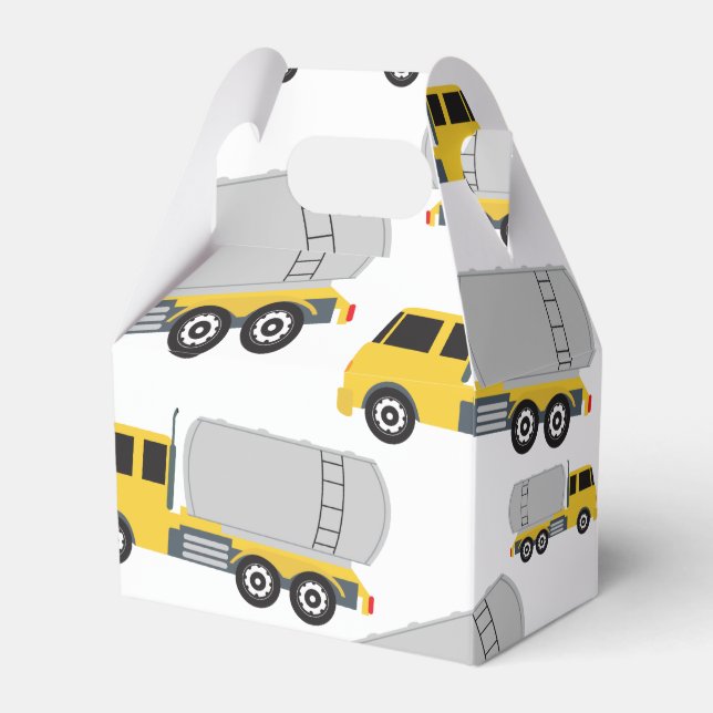 Tanker Truck Transportation Trucks Favor Boxes (Front Side)