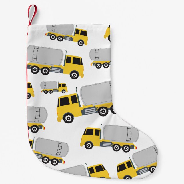 Tanker Truck Transportation Trucks Small Christmas Stocking (Front)