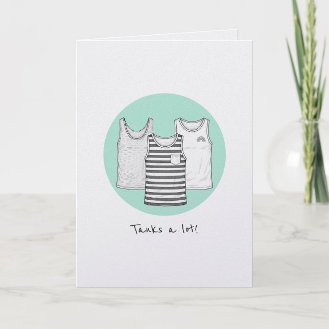 Tanks a lot! punny gay thank you card (Front)
