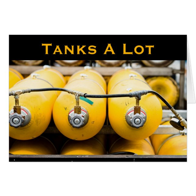 Tanks A Lot Scuba Card (Front Horizontal)