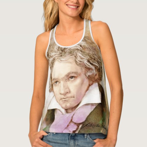 Tanktop with Beethoven _ Watercolor Style Tank Top