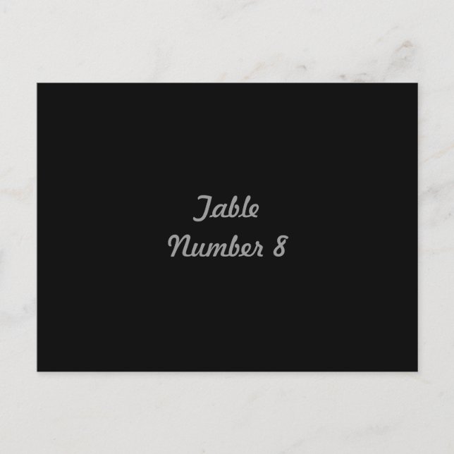 Tanle Number Postcard (Front)