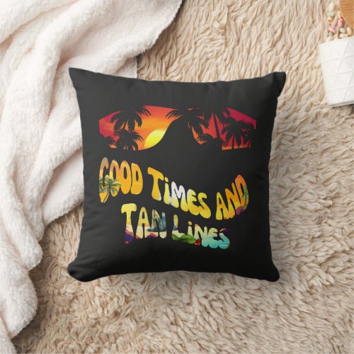 Tanlines Throw Pillow