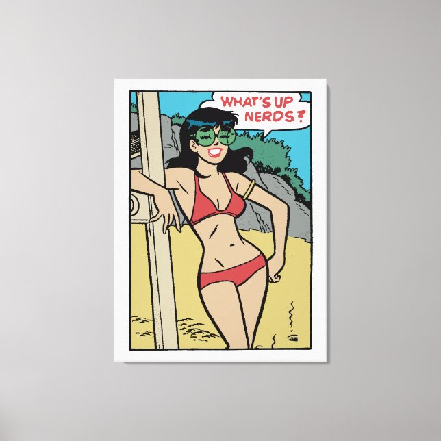 Tanned Beach Bunny Bikini Girl • What's Up Nerds?  Canvas Print (Front)