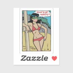 Tanned Beach Bunny Bikini Girl • What's Up Nerds? Sticker