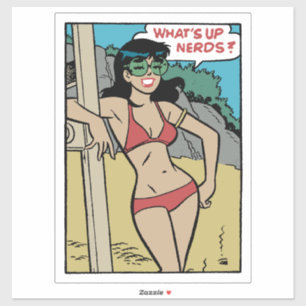 Tanned Beach Bunny Bikini Girl • What's Up Nerds? Sticker