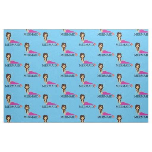Tanned Brunette Mermaid Thunder_Cove Fabric
