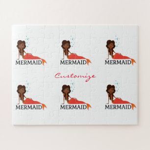 Tanned Brunette Mermaid Thunder_Cove Jigsaw Puzzle