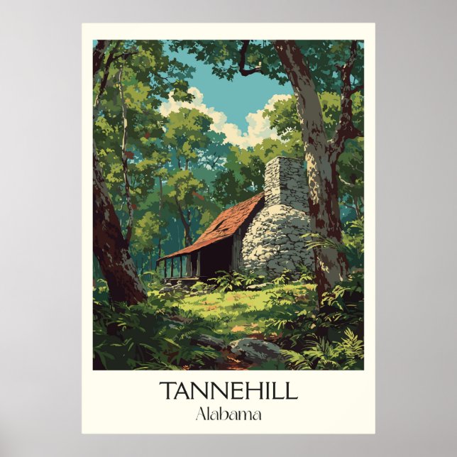 Tannehill Alabama Historic Furnace Poster (Front)