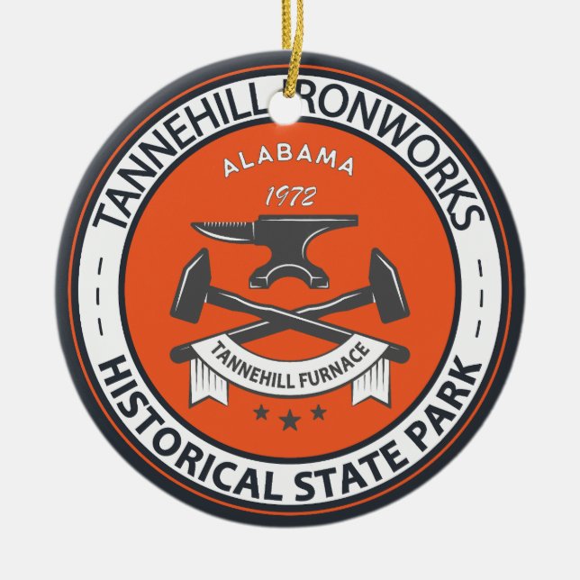 Tannehill Ironworks Historical State Park Alabama Ceramic Ornament (Front)